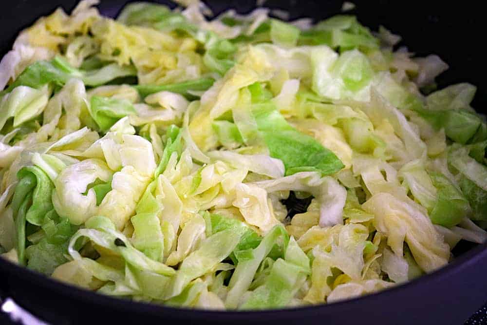 Sauteed cabbage and butter
