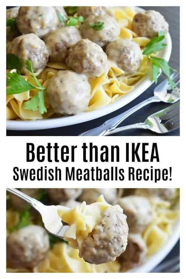 Pinterest pin for Better Than IKEA Swedish Meatballs!
