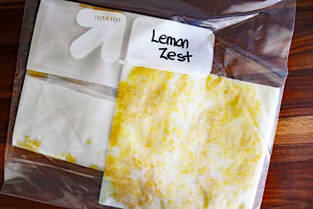 Gallon Freezer Bags for How to Zest, Juice and Freeze Lemons