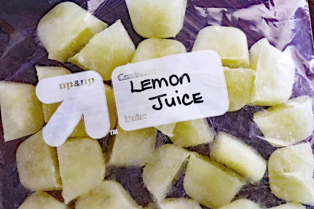 Lemon Juice Cubes