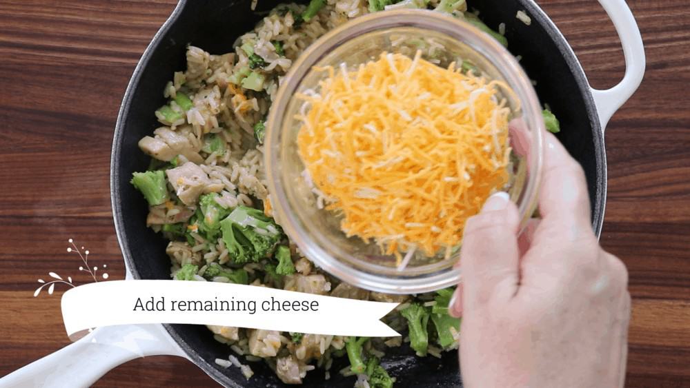Add remaining cheese