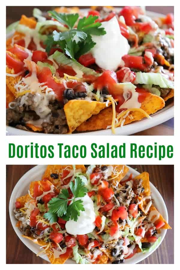 Pinterest Image for Easy Doritos Taco Salad Recipe