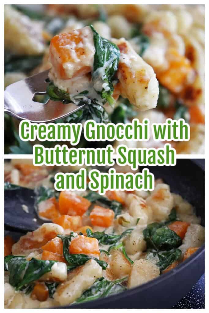 PIN for Creamy Gnocchi with Butternut Squash and Spinach