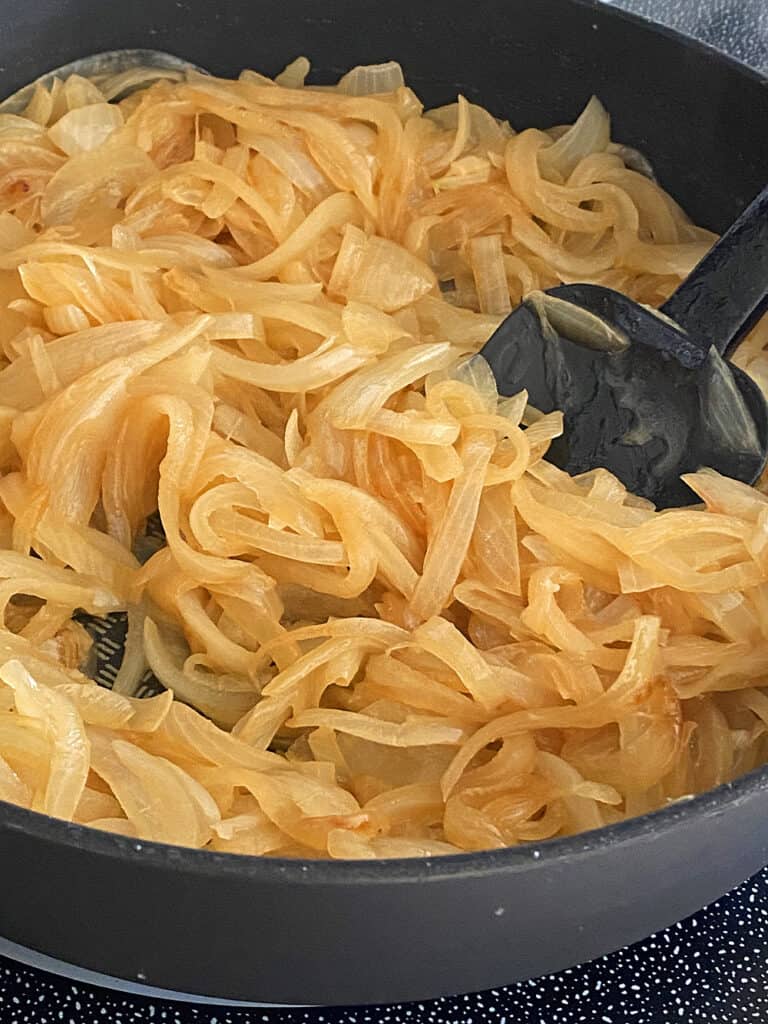 Caramelizing the onions