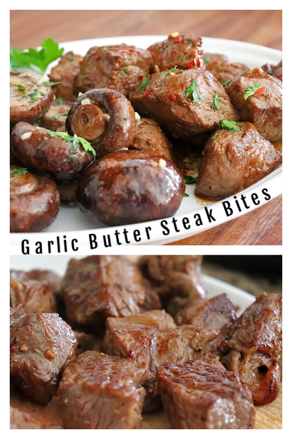 PIN for Garlic Butter Steak Bites Recipe