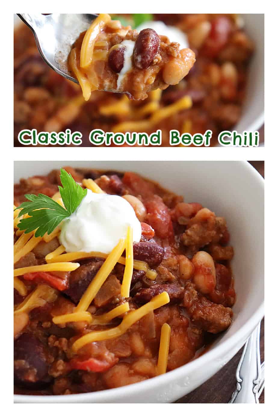 PIN for Classic Ground Beef Chili Recipe 