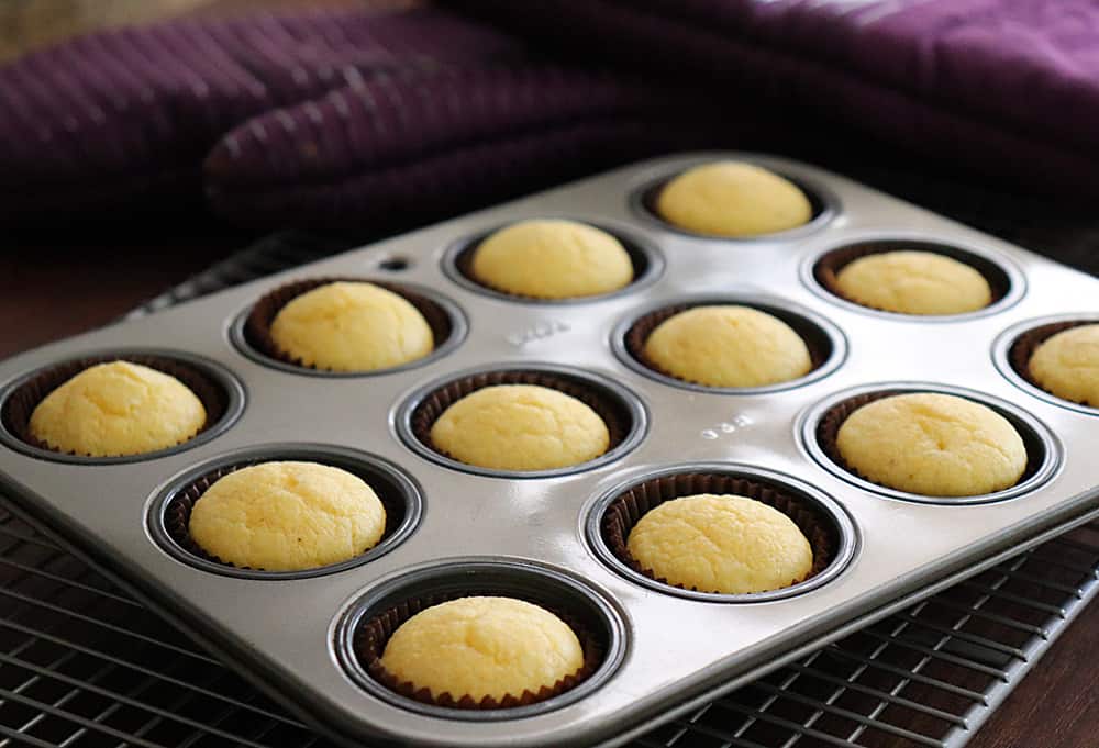 Baked Mini Sour Cream Cornbread Muffins