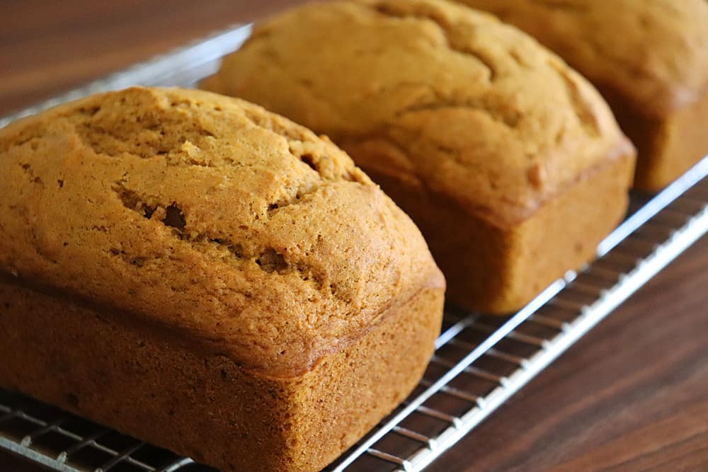 Cooling the Easy Pumpkin Bread Recipe