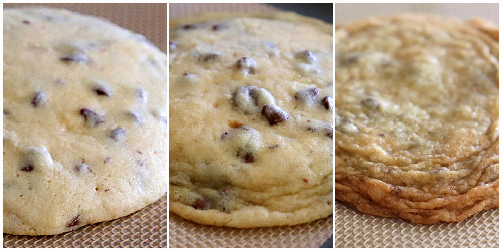 Bang the sheet pan for Ina's Giant Crinkled Chocolate Chip Cookies
