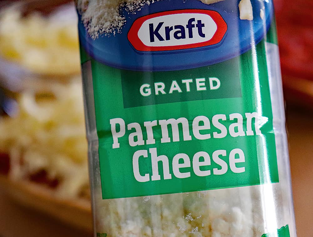 Parmesan cheese for Easy Homemade French Bread Pizza