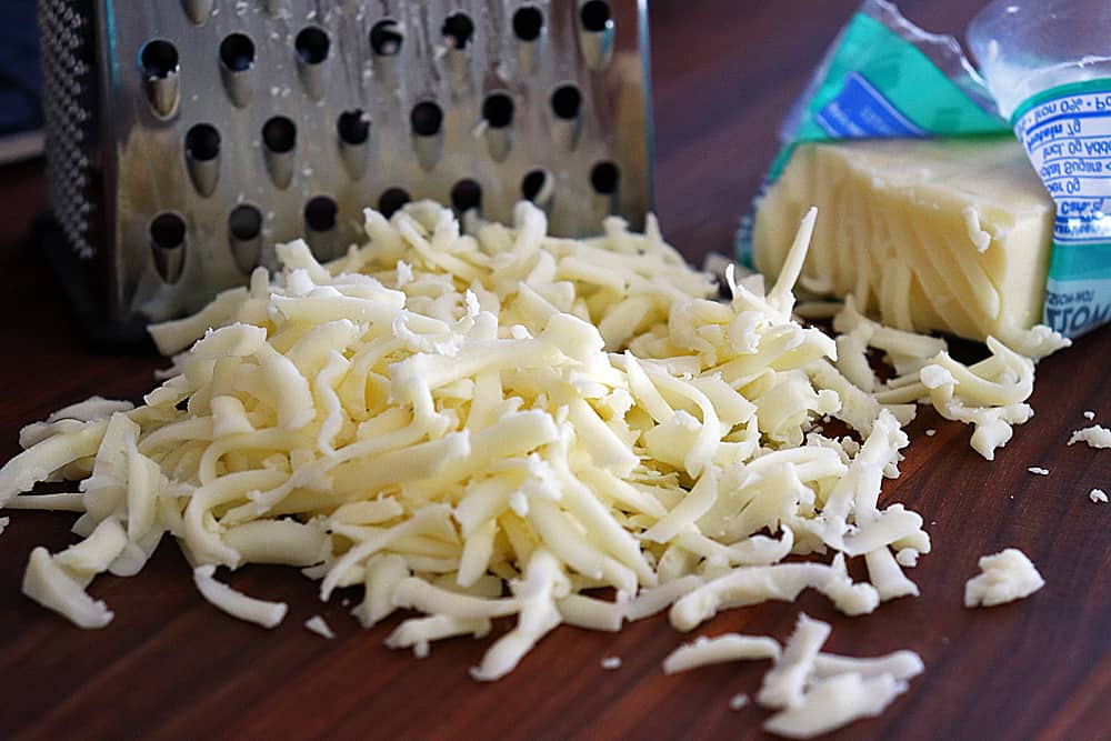Shred your own mozzarella cheese