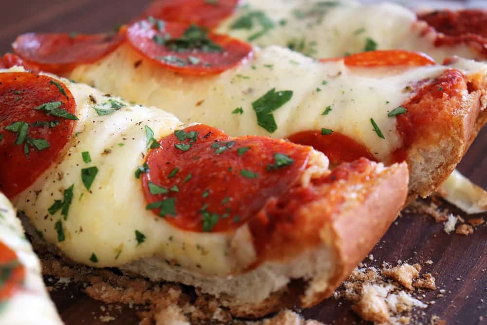 Sliced Easy Homemade French Bread Pizza