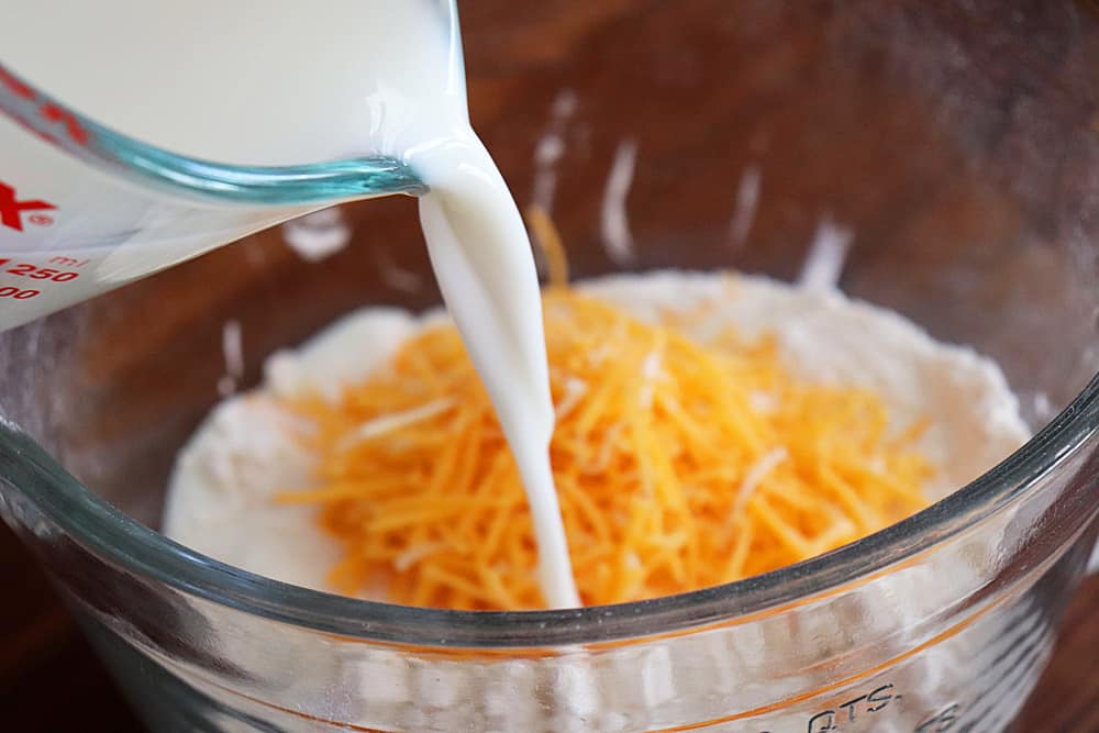 Cheese and milk mixture