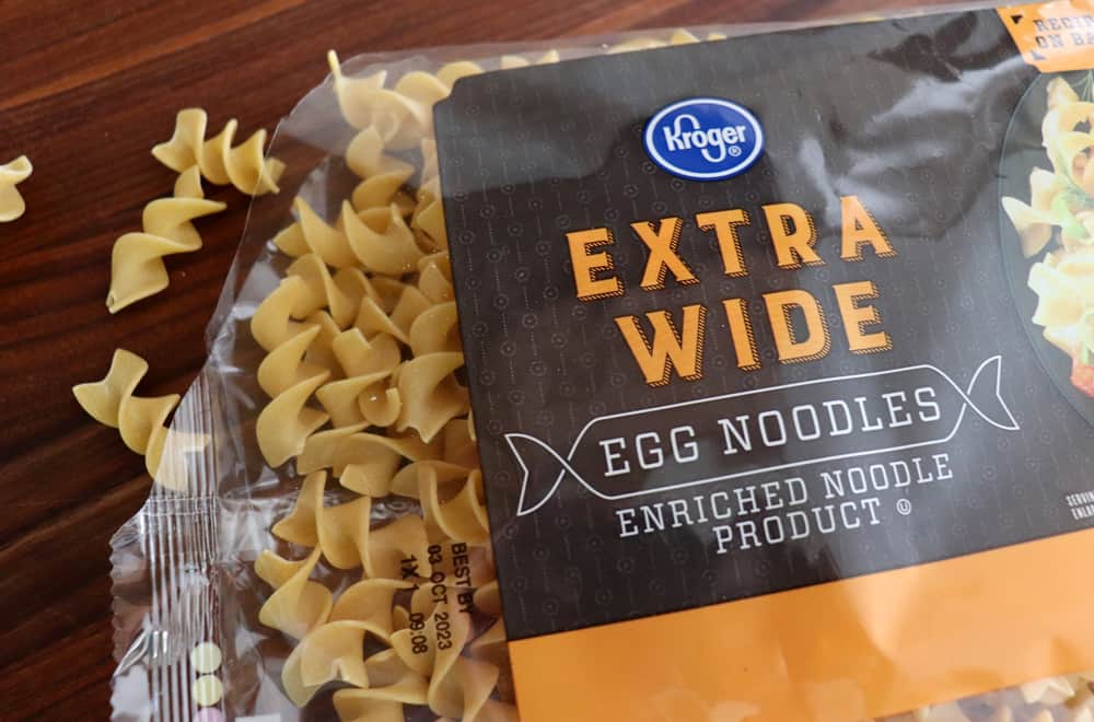 Extra wide egg noodles