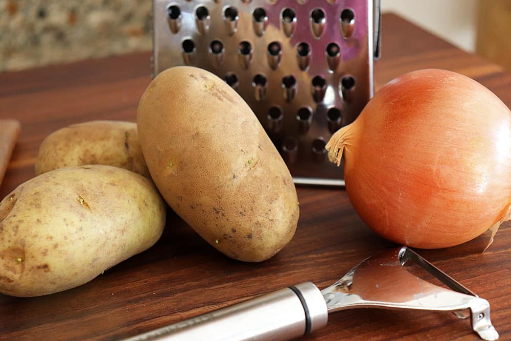 Ingredients for Classic Potato Latke Recipe