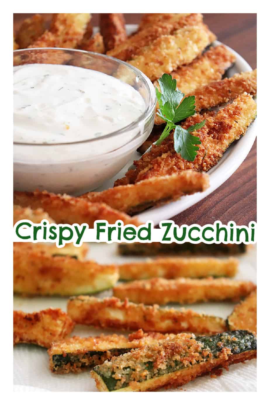 PIN for Crispy Fried Zucchini Recipe