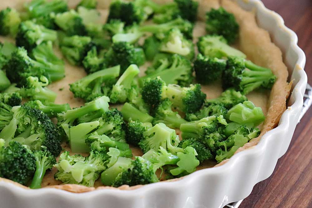 Add the chopped defrosted broccoli