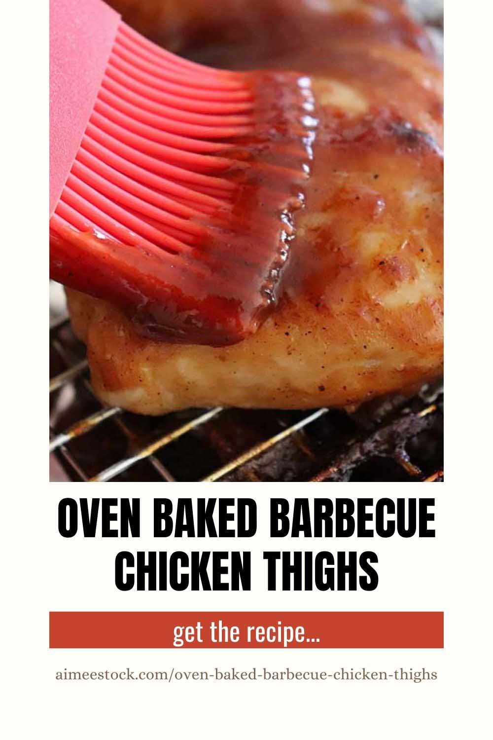 Pin for oven-baked-barbecue-chicken-thighs
