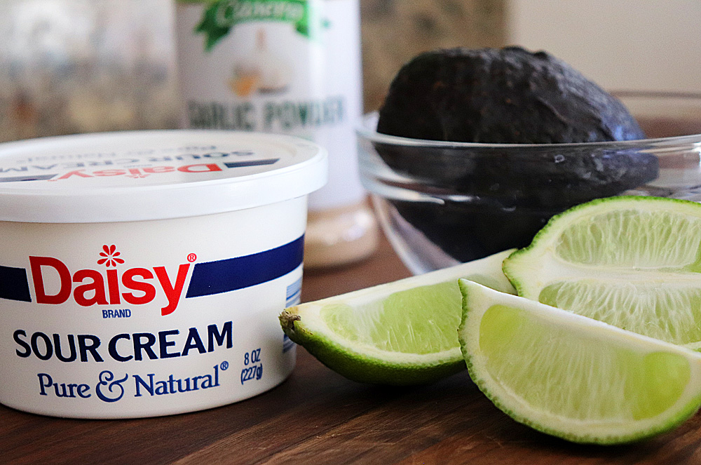 Ingredients for Creamy Avocado Lime Dipping Sauce