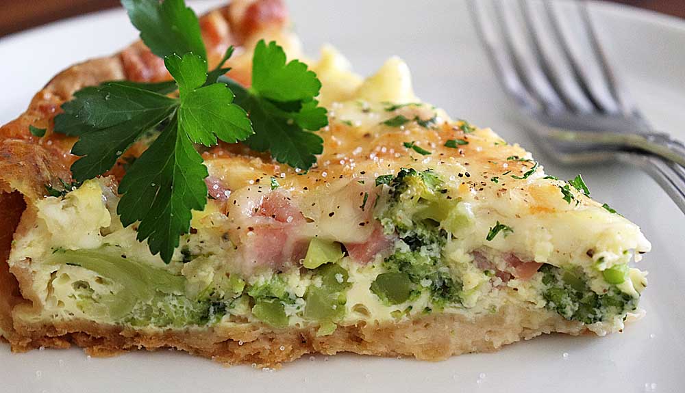 Hero Easy Ham and Broccoli Quiche Recipe
