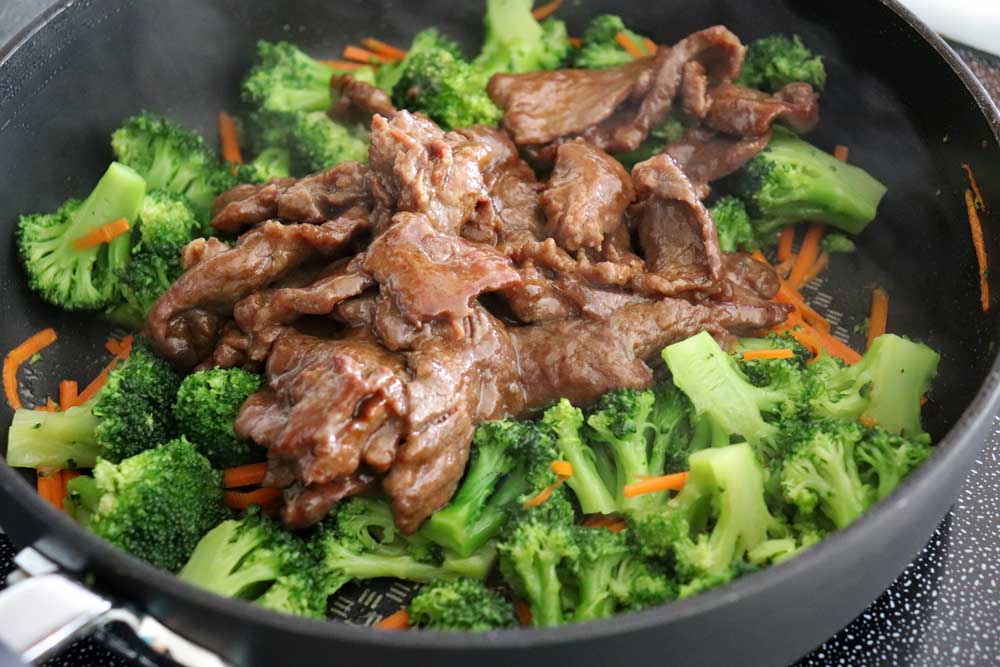 Add the beef back to the pan