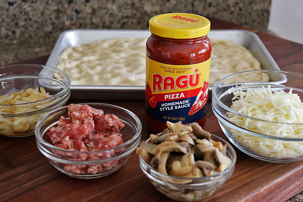 Ingredients for Easy Homemade Pizza Recipe 