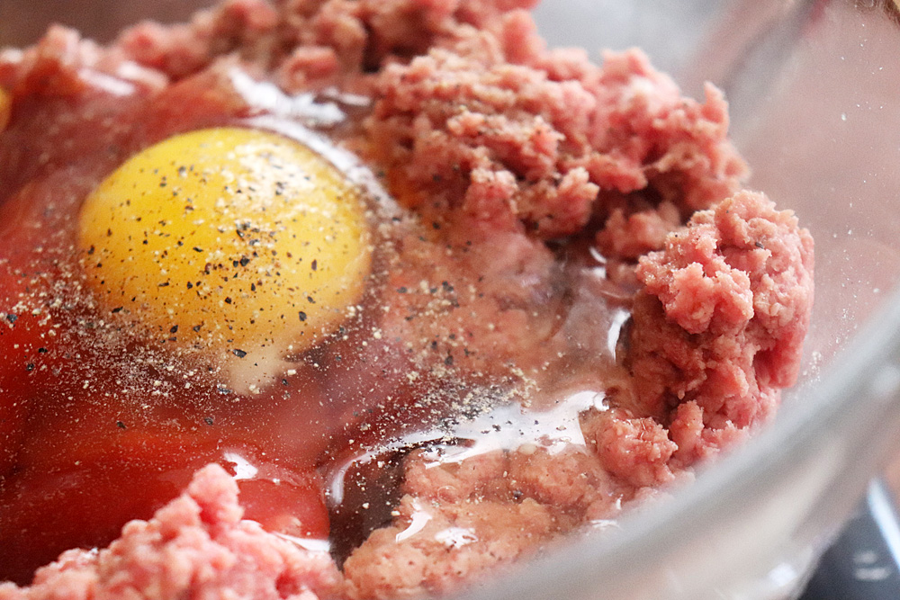 add egg to meat mixture