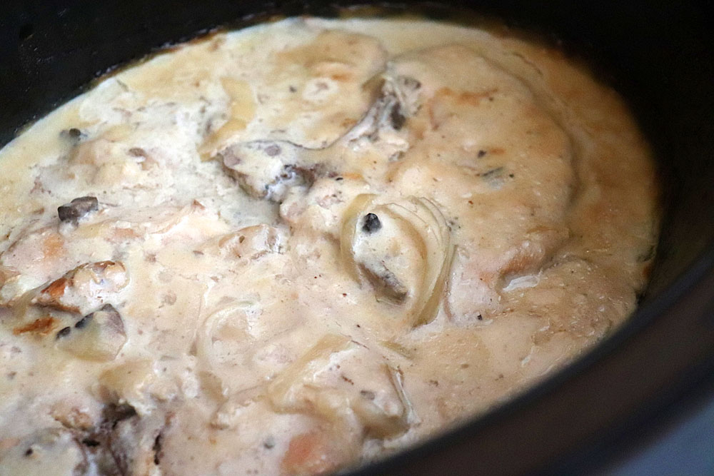 Creamy Slow Cooker Pork Chops cooked