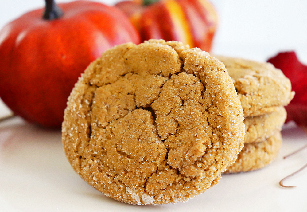 Chewy Pumpkin Ginger Cookies hero