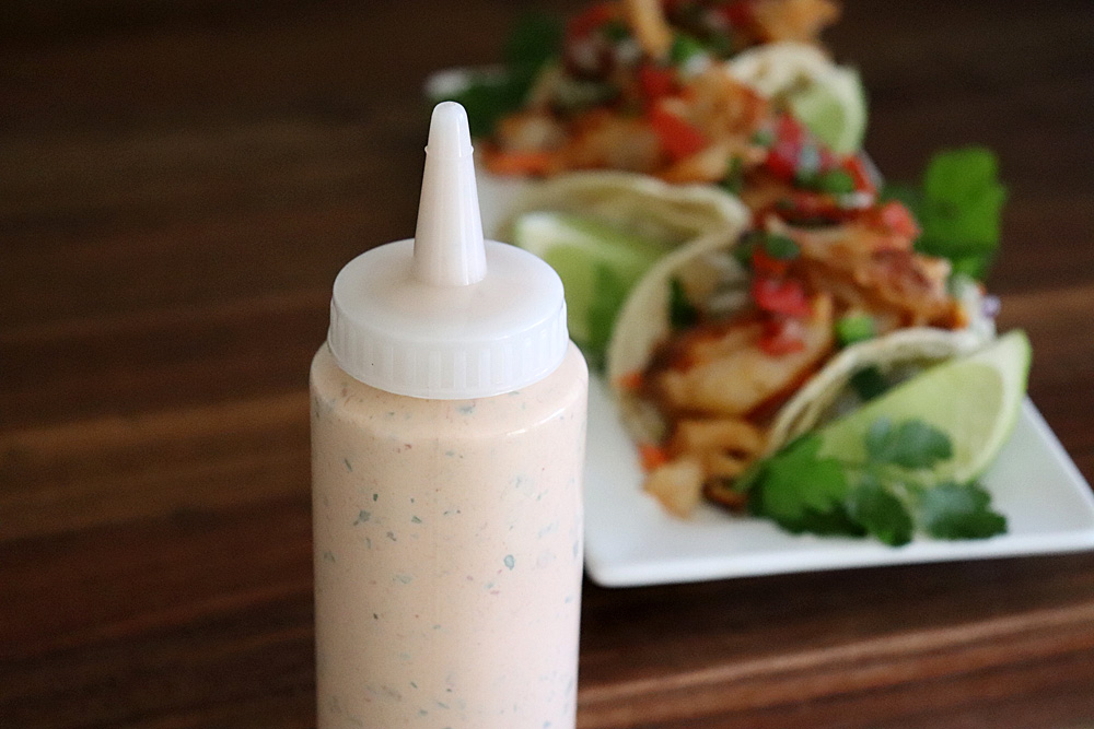 Creamy Chipotle Sauce for Blackened Cod Fish Tacos