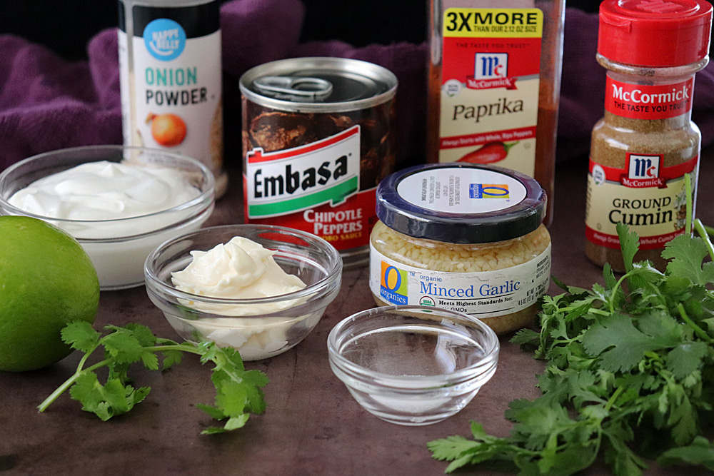 Ingredients for Creamy Chipotle Sauce