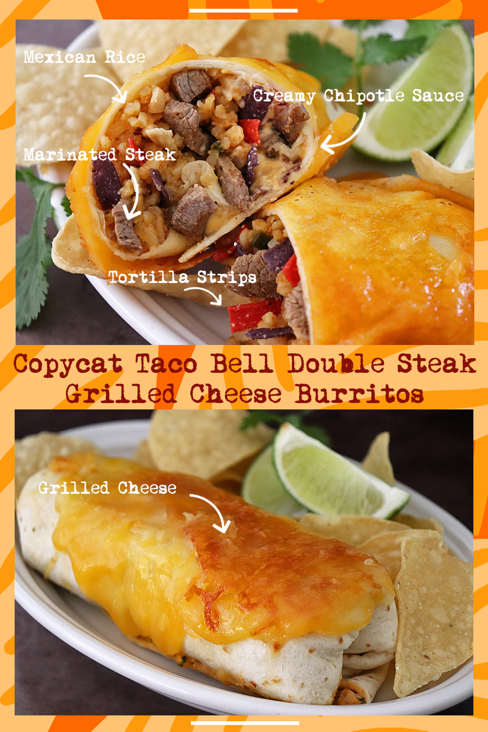 Taco Bell Double Steak Grilled Cheese Burrito (Copycat Recipe)